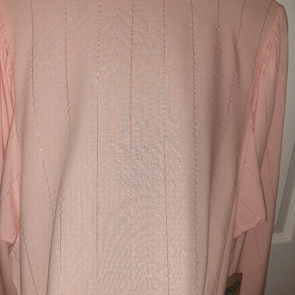 Thereabouts Blouse April Blush Rose Metallic Stripe Top Size Junior 3XL - Picture 13 of 16